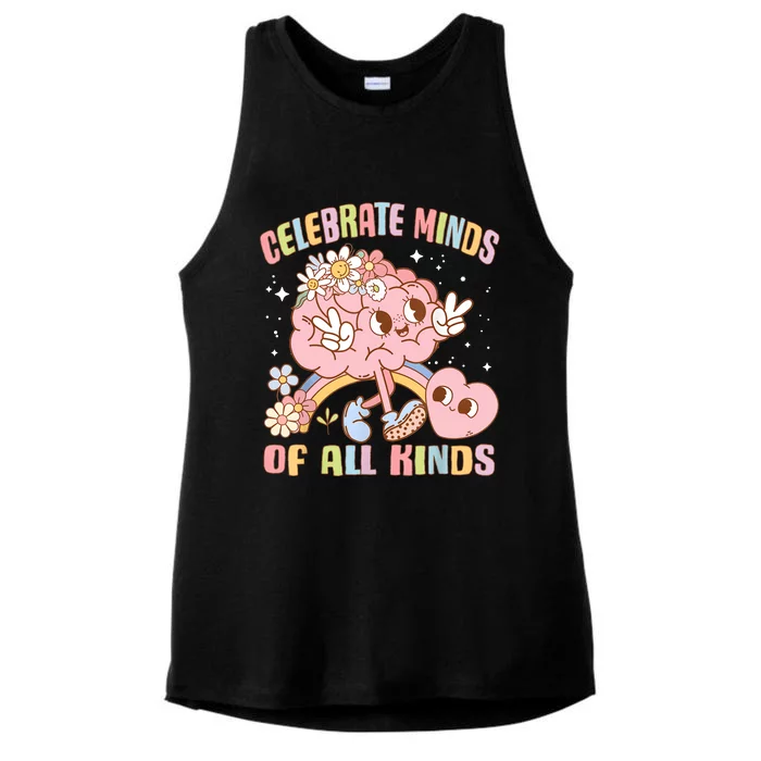 Autism Awareness Celebrate Minds Of All Kinds Neurodiversity Ladies Tri-Blend Wicking Tank