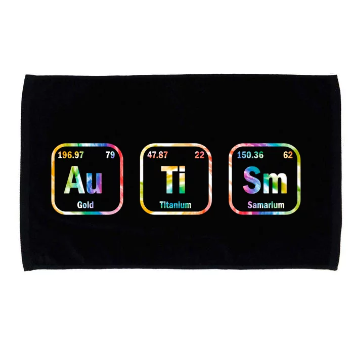 Autism Awareness Chemistry Elets Periodic Table Tie Dye Gift Microfiber Hand Towel