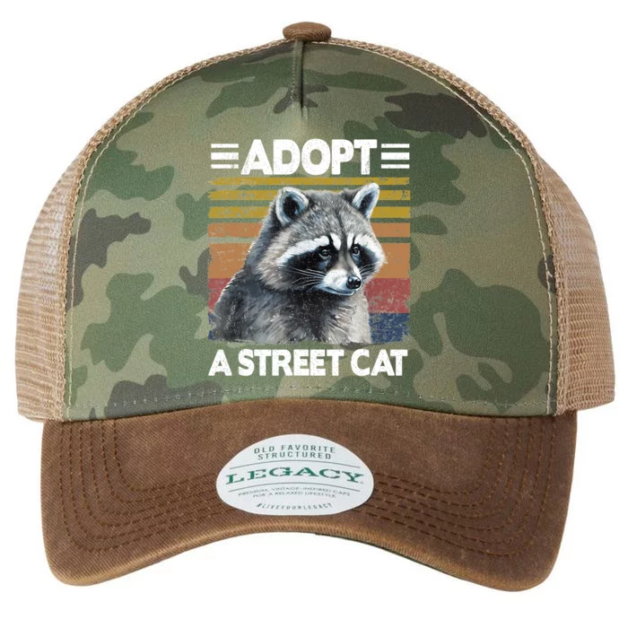 Adopt A Cat Street Watercolor Raccoon Legacy Tie Dye Trucker Hat