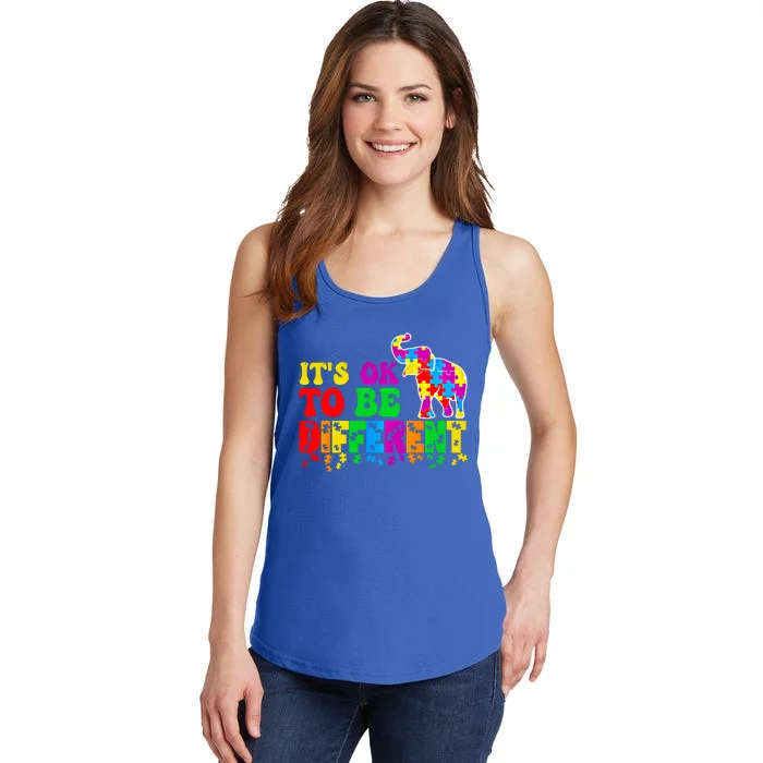 Autism Awareness Costume Elephant ItS Ok To Be Different Cute Gift Ladies Essential Tank