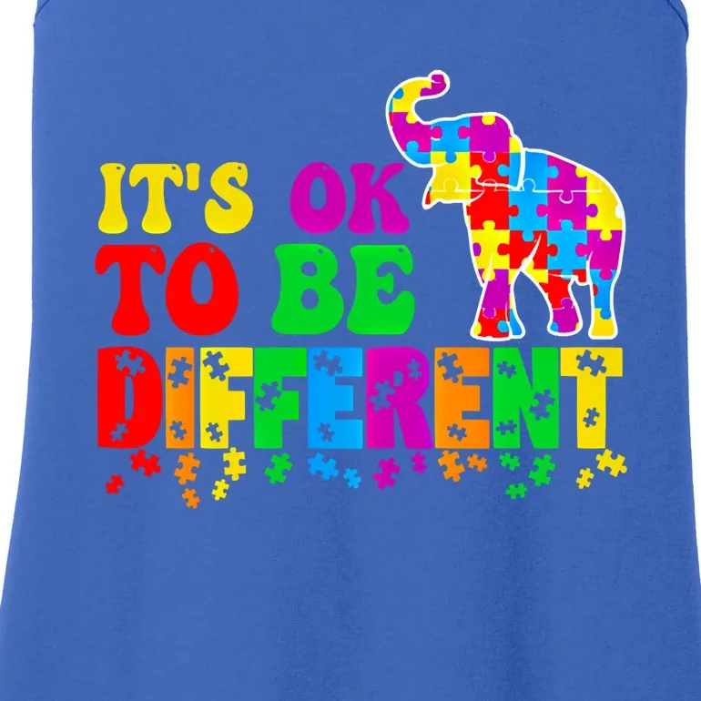 Autism Awareness Costume Elephant ItS Ok To Be Different Cute Gift Ladies Essential Tank