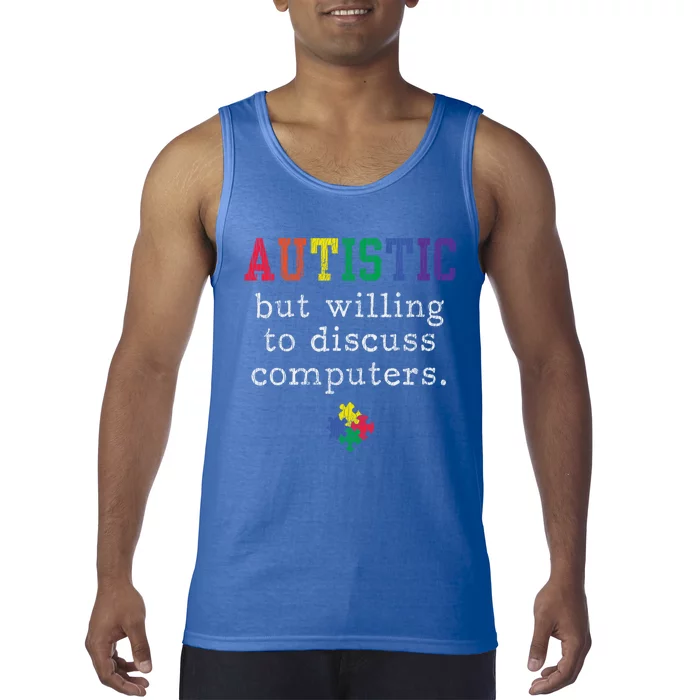 Autism Awareness Computer Engineer Autistic Awareness Meaningful Gift Tank Top