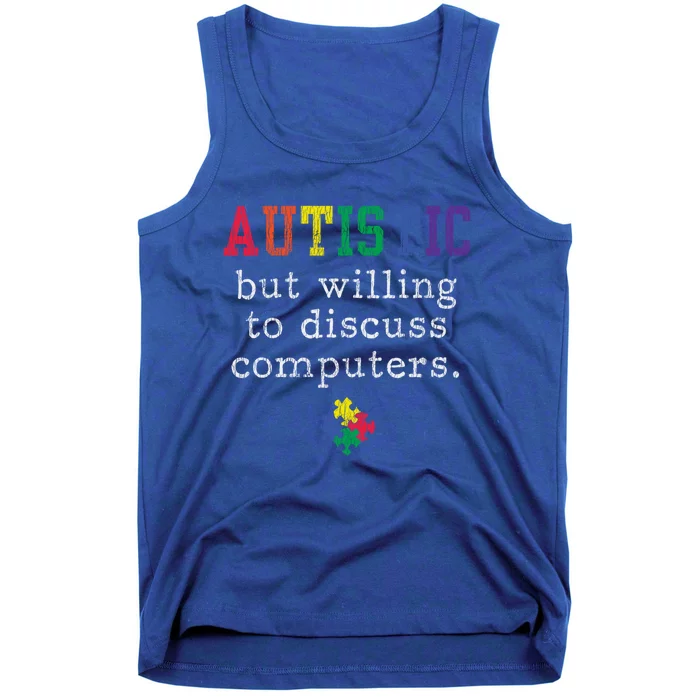 Autism Awareness Computer Engineer Autistic Awareness Meaningful Gift Tank Top