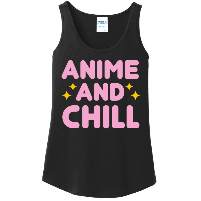 Anime And Chill Ladies Essential Tank