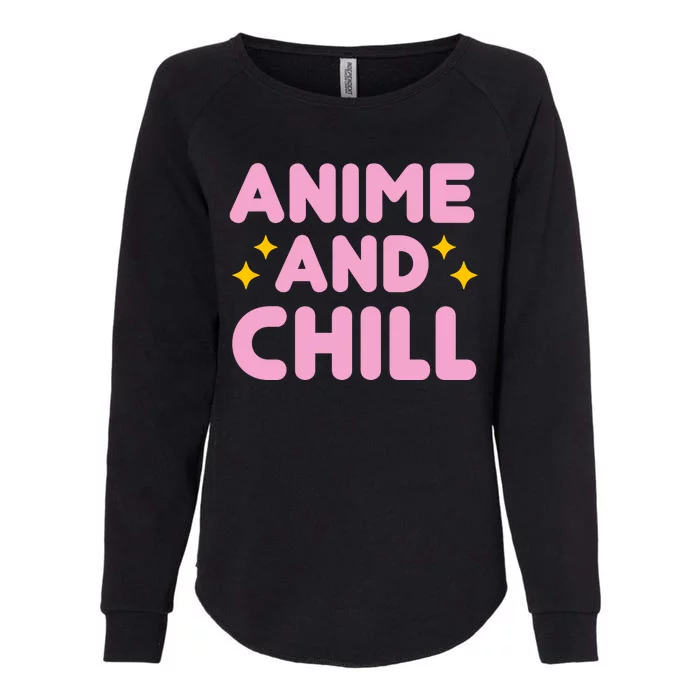 Anime And Chill Womens California Wash Sweatshirt