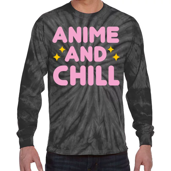 Anime And Chill Tie-Dye Long Sleeve Shirt