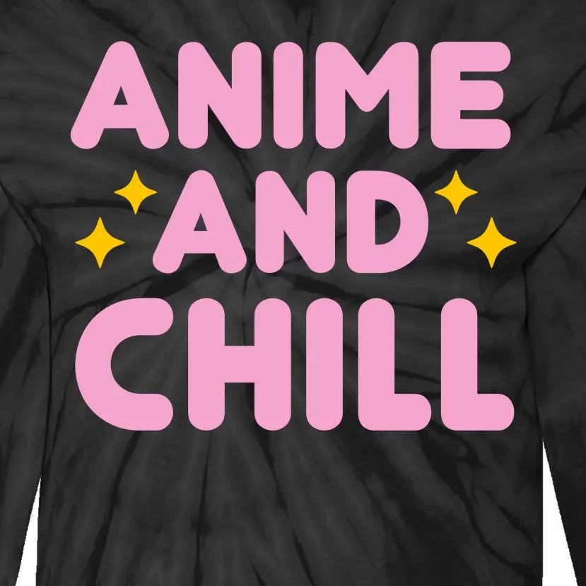 Anime And Chill Tie-Dye Long Sleeve Shirt