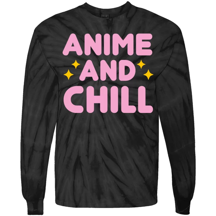 Anime And Chill Tie-Dye Long Sleeve Shirt