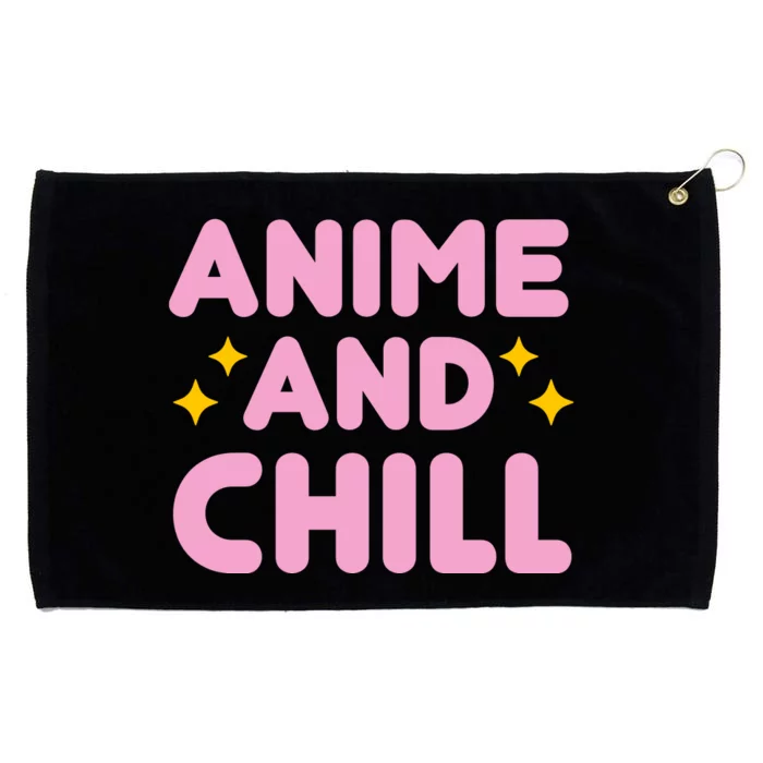 Anime And Chill Grommeted Golf Towel