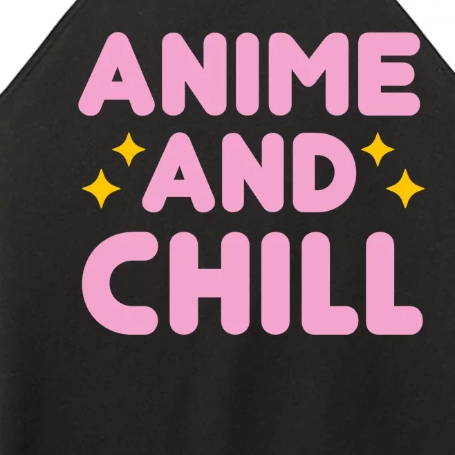 Anime And Chill Women’s Perfect Tri Rocker Tank