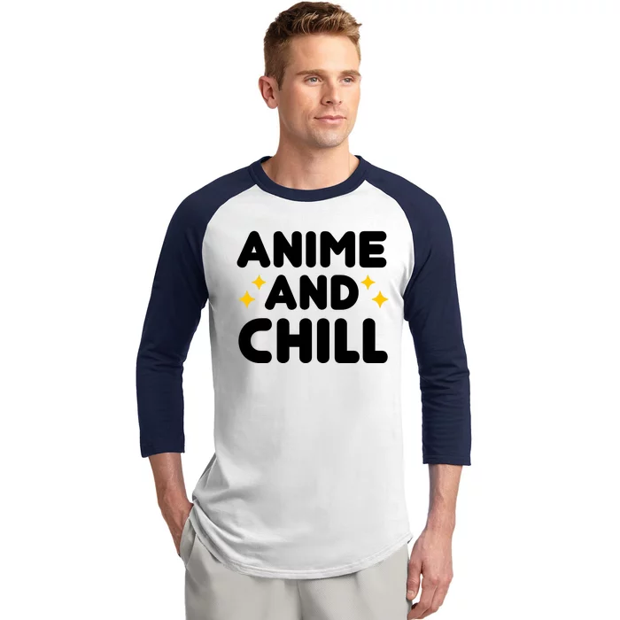 Anime And Chill Baseball Sleeve Shirt