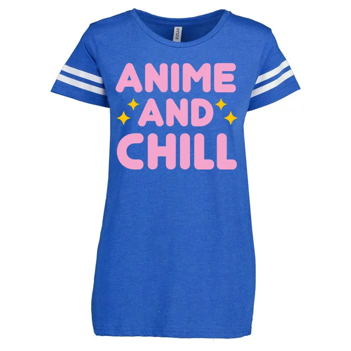 Anime And Chill Enza Ladies Jersey Football T-Shirt