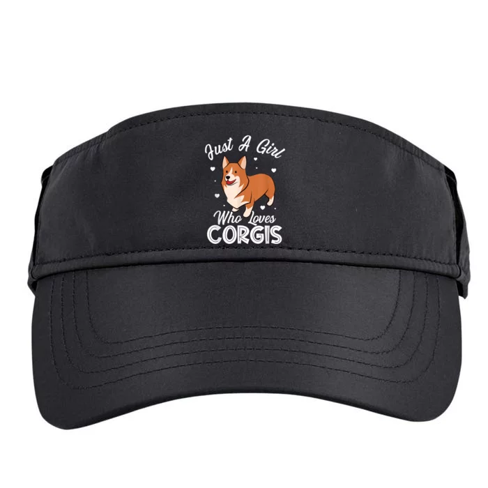 Awesome Artistic Corgi Dog Lover Tee Cute Dog Lover Design Adult Drive Performance Visor