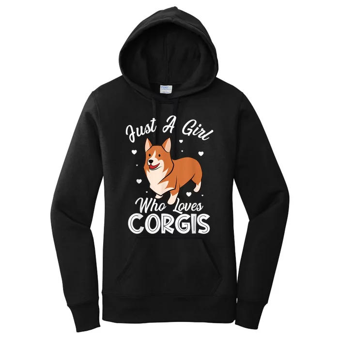 Awesome Artistic Corgi Dog Lover Tee Cute Dog Lover Design Women's Pullover Hoodie