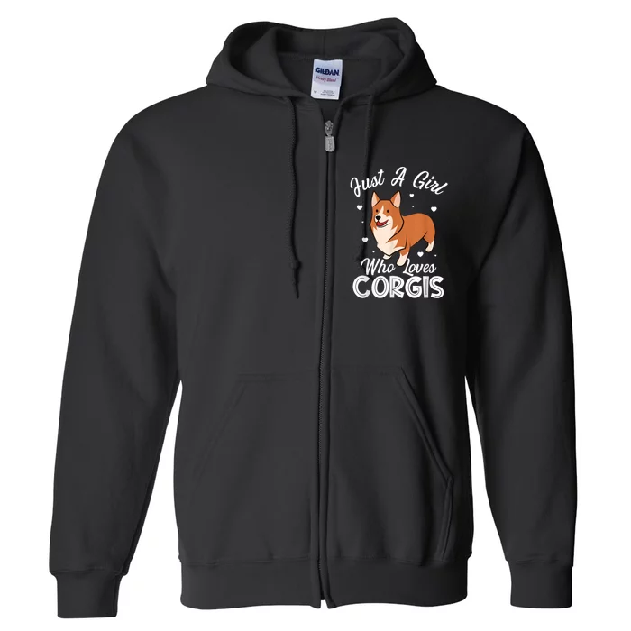 Awesome Artistic Corgi Dog Lover Tee Cute Dog Lover Design Full Zip Hoodie