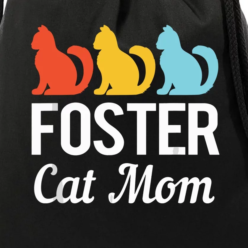 Animal Adoption Cat Rescue Foster Cat Mom Drawstring Bag