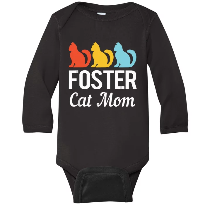 Animal Adoption Cat Rescue Foster Cat Mom Baby Long Sleeve Bodysuit