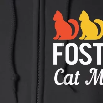 Animal Adoption Cat Rescue Foster Cat Mom Full Zip Hoodie