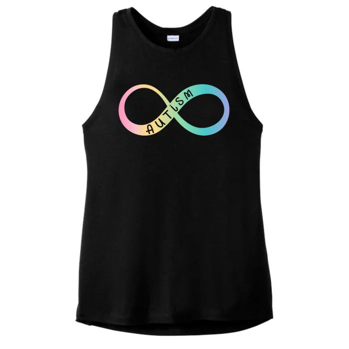 Autism Awareness Colorful Neurodiversity Symbol Ladies Tri-Blend Wicking Tank