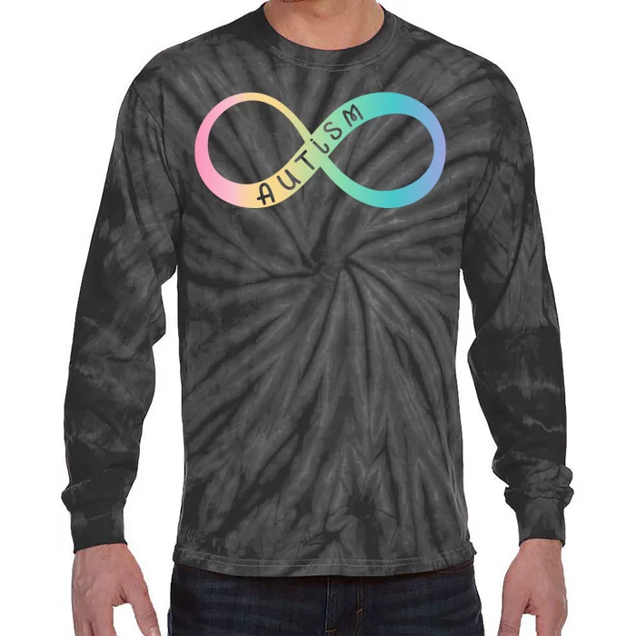 Autism Awareness Colorful Neurodiversity Symbol Tie-Dye Long Sleeve Shirt