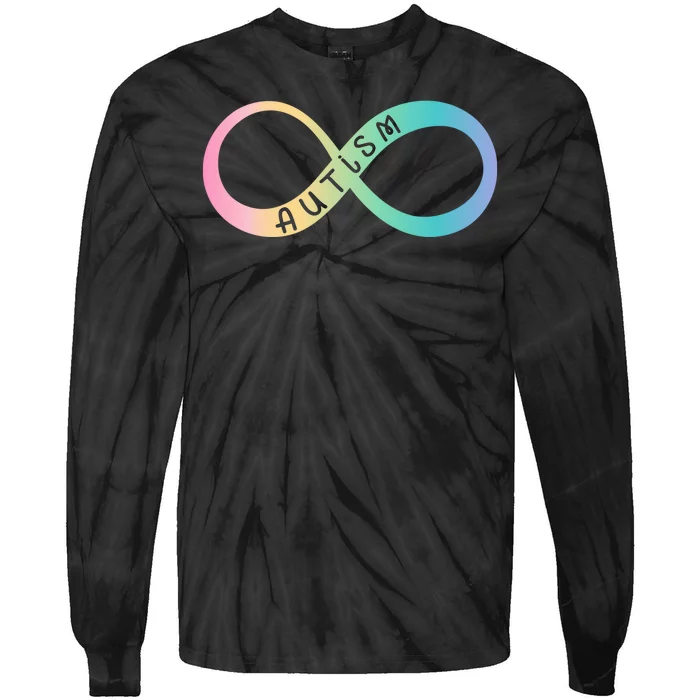 Autism Awareness Colorful Neurodiversity Symbol Tie-Dye Long Sleeve Shirt