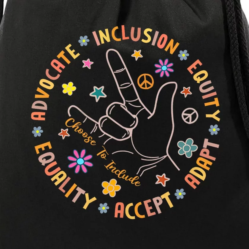 Autism Awareness Choose To Include Special Education Teacher Drawstring Bag