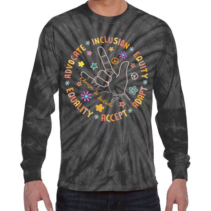 Autism Awareness Choose To Include Special Education Teacher Tie-Dye Long Sleeve Shirt