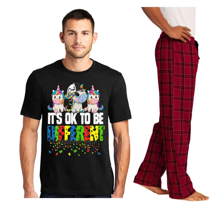 Autism Awareness Day Unicorn Gift It's Ok To Be Different Pajama Set