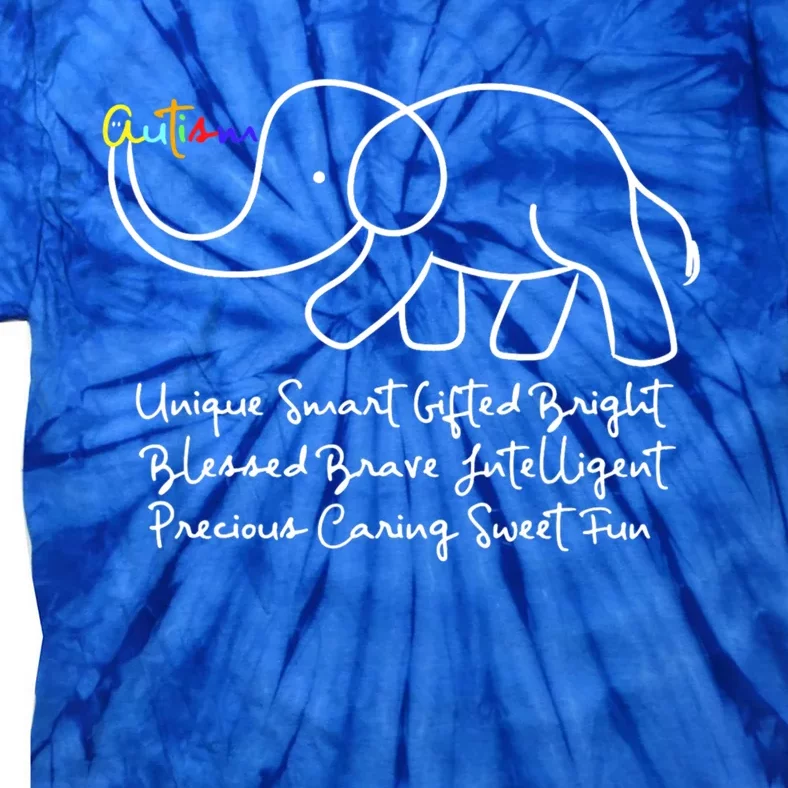 Autism Awareness Day Elephant Animal Autism Great Gift Tie-Dye T-Shirt