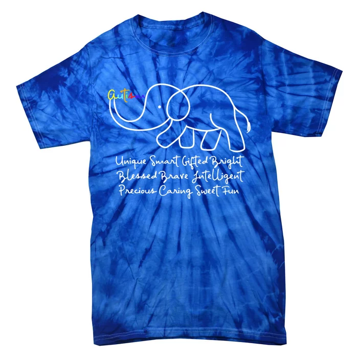 Autism Awareness Day Elephant Animal Autism Great Gift Tie-Dye T-Shirt