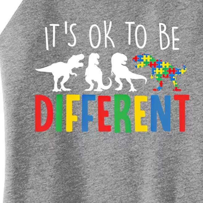 Autism Awareness Dinosaur ItS Ok To Be Different Gift Women’s Perfect Tri Rocker Tank