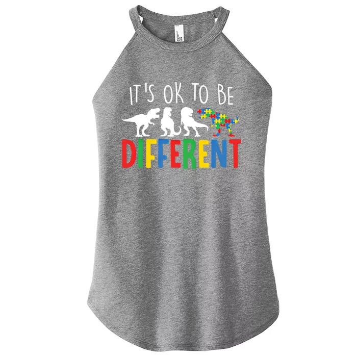 Autism Awareness Dinosaur ItS Ok To Be Different Gift Women’s Perfect Tri Rocker Tank