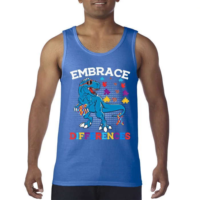 Autism Awareness Dinosaur Trex Cool Gift Tank Top