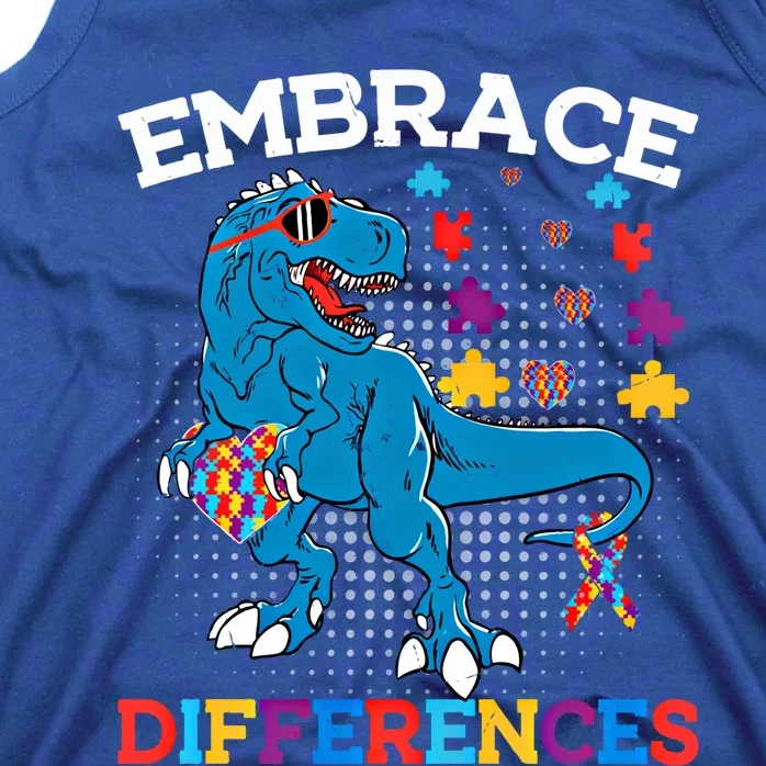 Autism Awareness Dinosaur Trex Cool Gift Tank Top