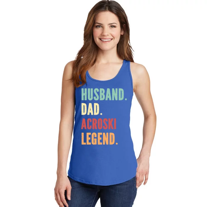 Acroski Athlete Dad Husband Father Ski Ballet Gift Ladies Essential Tank