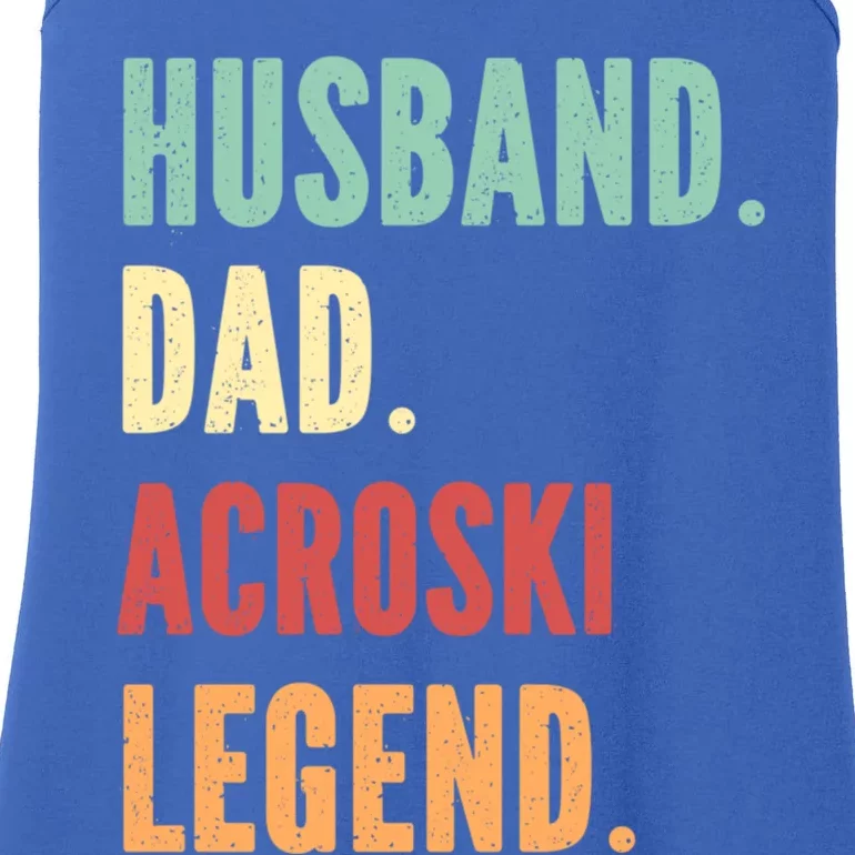 Acroski Athlete Dad Husband Father Ski Ballet Gift Ladies Essential Tank