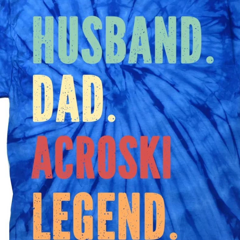 Acroski Athlete Dad Husband Father Ski Ballet Gift Tie-Dye T-Shirt