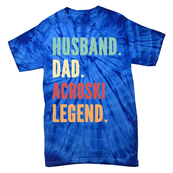 Acroski Athlete Dad Husband Father Ski Ballet Gift Tie-Dye T-Shirt