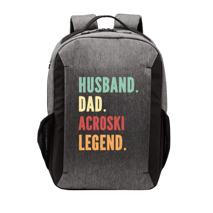 Acroski Athlete Dad Husband Father Ski Ballet Gift Vector Backpack