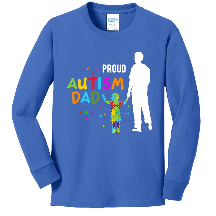 Autism Awareness Day Gift Proud Autism Dad Gift Kids Long Sleeve Shirt