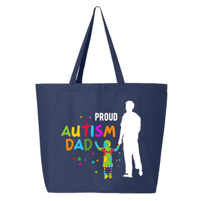 Autism Awareness Day Gift Proud Autism Dad Gift 25L Jumbo Tote