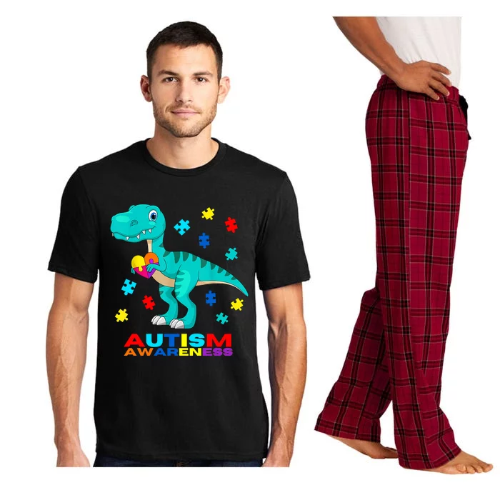 Autism Awareness Dinosaur Colorful Gift Pajama Set