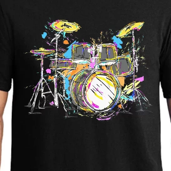 Abstract Art Drums Musician Music Band Throne Noose Pajama Set