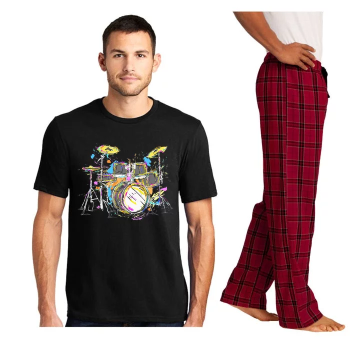 Abstract Art Drums Musician Music Band Throne Noose Pajama Set