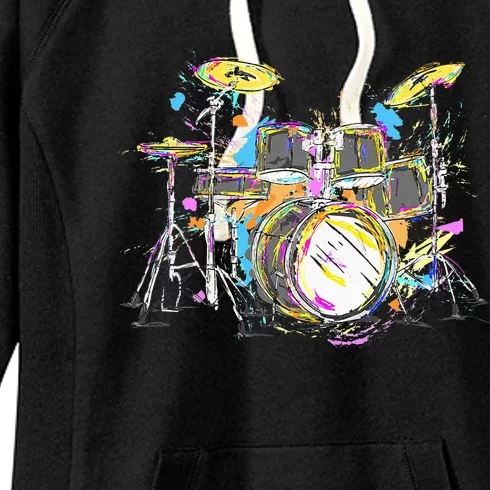 Abstract Art Drums Musician Music Band Throne Noose Women's Fleece Hoodie