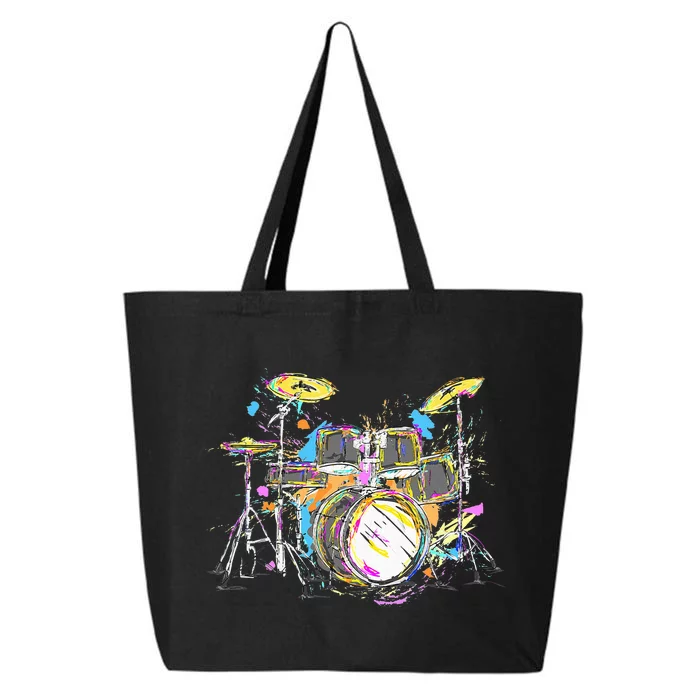 Abstract Art Drums Musician Music Band Throne Noose 25L Jumbo Tote