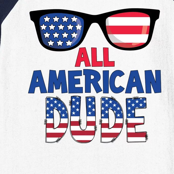 All American Dude 4th Of July Baseball Sleeve Shirt