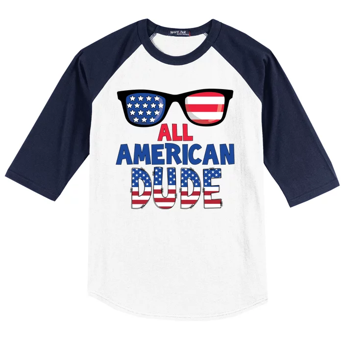 All American Dude 4th Of July Baseball Sleeve Shirt