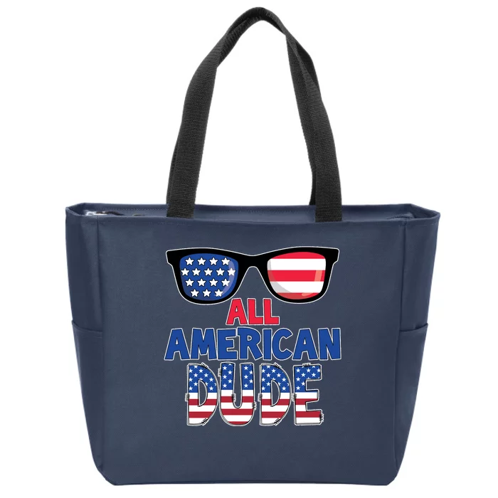 All American Dude 4th Of July Zip Tote Bag