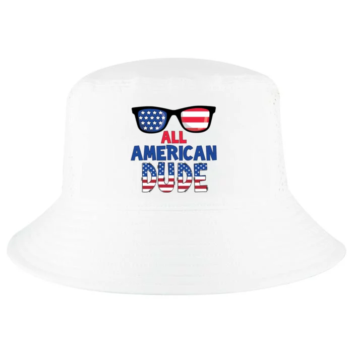 All American Dude 4th Of July Cool Comfort Performance Bucket Hat